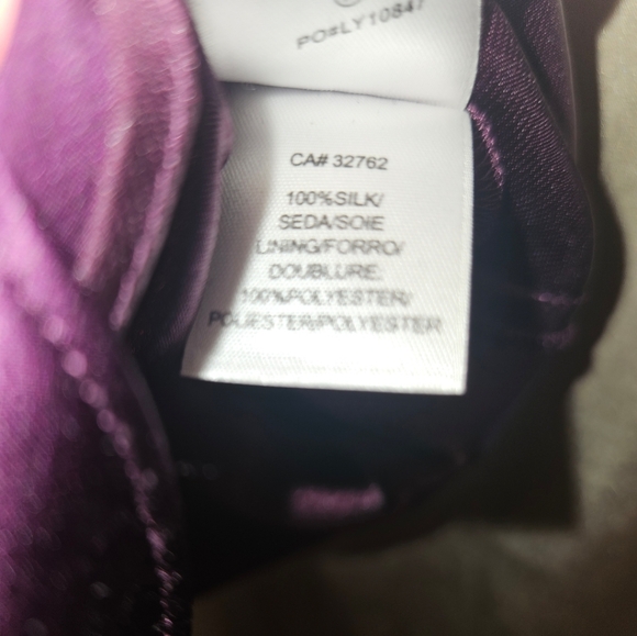 NWOT Laundry Shelli Segal purple silk satin fit flare cocktail dress Womens 6 - Picture 6 of 7